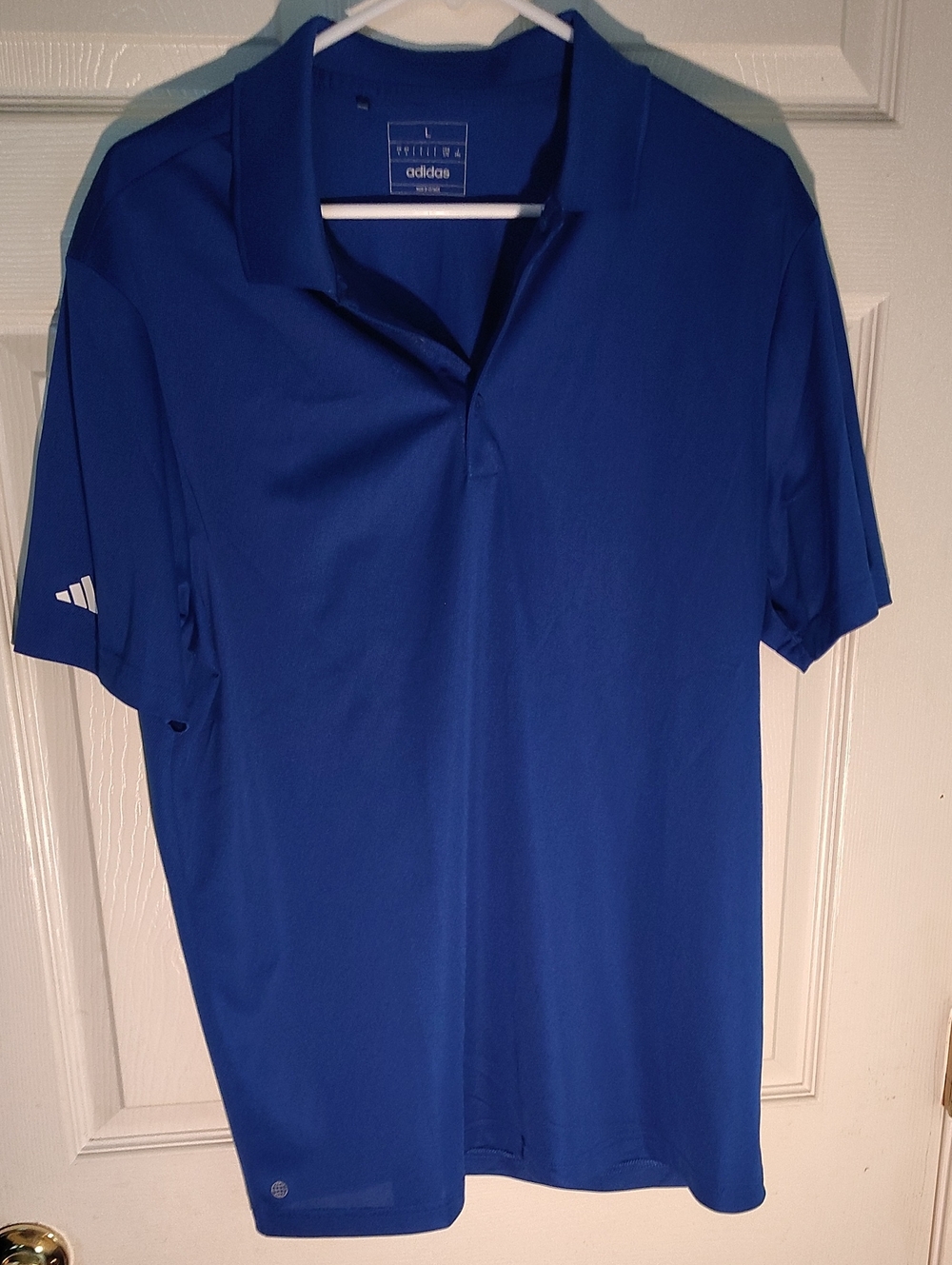 Men's adidas Royal Blue Short Sleeve Polo